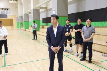 최재형 보은군수, 제64회 충북도민체육대회 앞두고 선수단 격려 방문