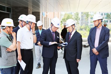 설동호 대전시교육감, 신설학교 공사현장 방문