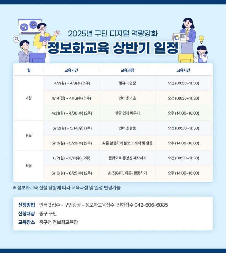 대전 중구, 디지털 격차 해소 위한 정보화교육 실시