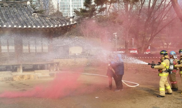 대전 대덕구, 회덕동춘당서 목조문화재 소방훈련