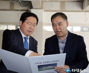 장종태 서구청장, 도마1동 주민센터 신축현장 방문!