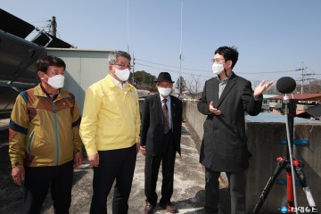 김학동 예천군수, 예천비행장 소음영향도 2차 조사 현장 방문