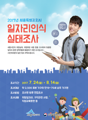 세종시, 일자리 인식 실태조사