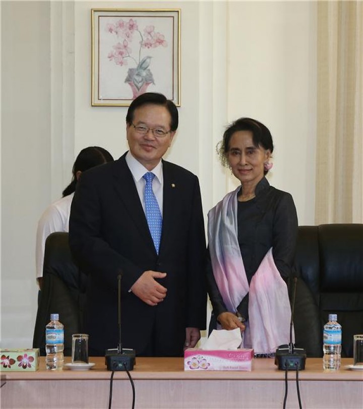정의화 국회의장, 아웅산수지 여사 면담