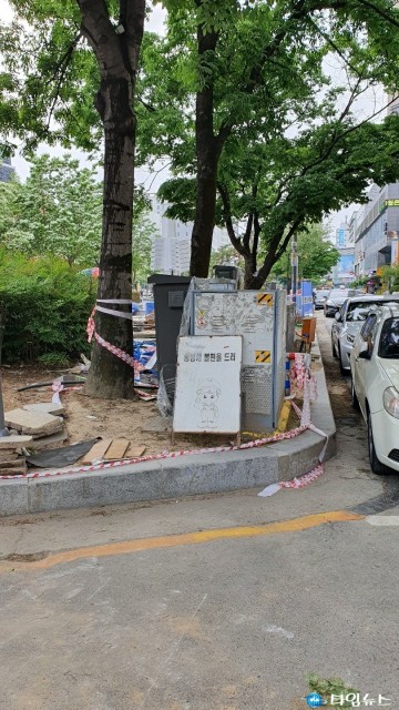 유성구 발주 공사현장, 보행자 안전 뒷전, 시민피해 발생