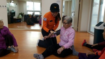 세종소방서, 119구급대 경로당 응급처치 교육