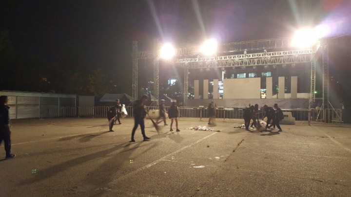 한남대 총학생회, 축제 후 교내청소 솔선수범