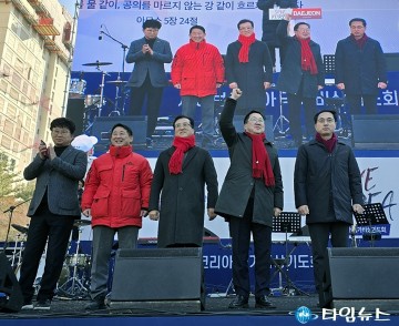 국가비상기도회에 참석한 최충규·서철모·조원휘·이장우·박희조