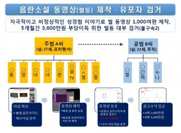 음란 소설 동영상 제작,유포자 검거(지방청사이버)