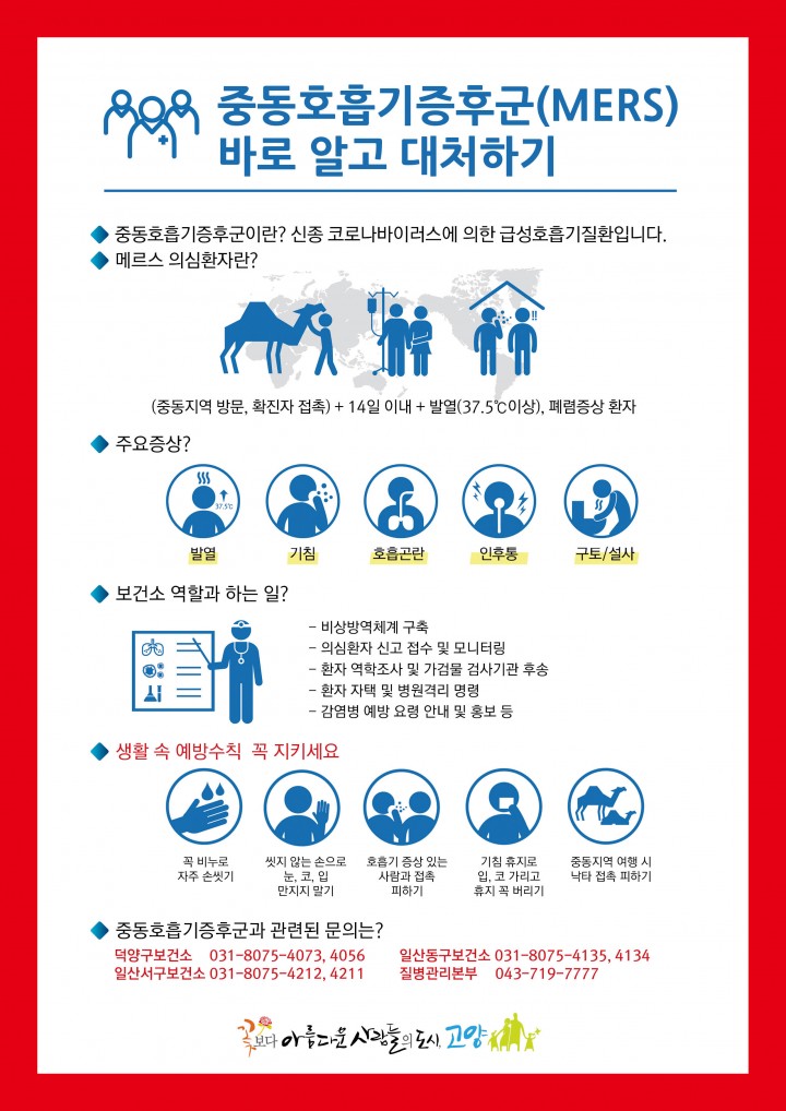 고양시, 메르스 관련 24시간 비상 방역의료체계 구축