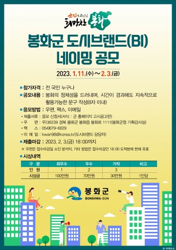 “여러분의 아이디어가 봉화의 브랜드를 만듭니다”
